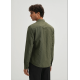 Olive Green Diamond Self Pattern Shirt