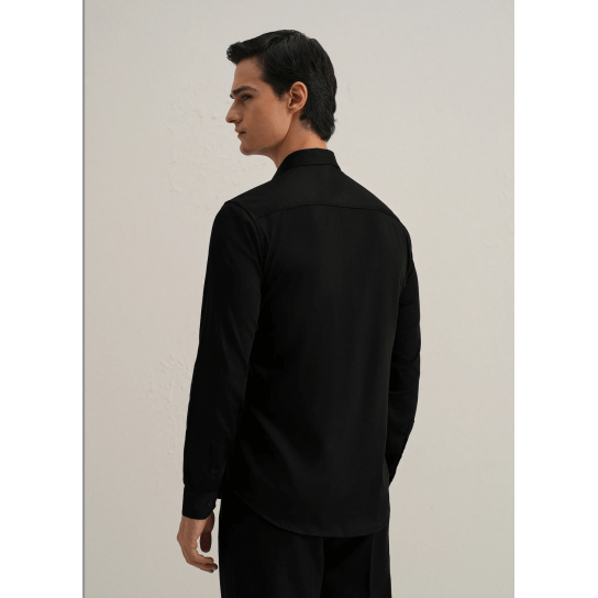 Black Tiger Embroidered Designer Shirt Black Tiger Embroidered Designer Shirt