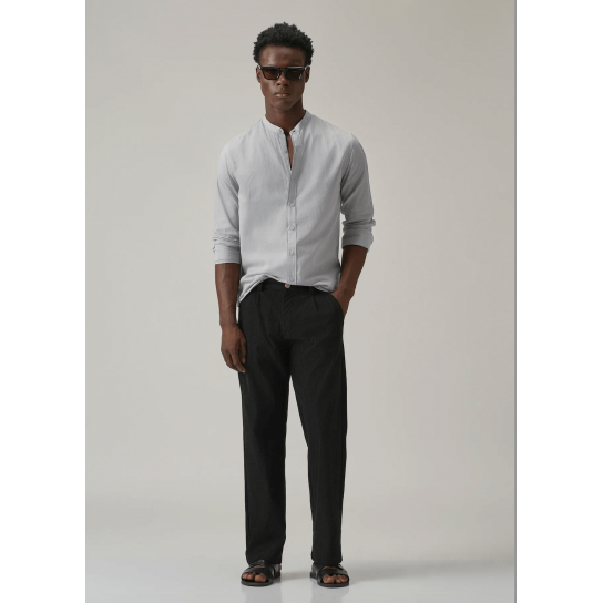 Light Grey Plain Cotton Shirt