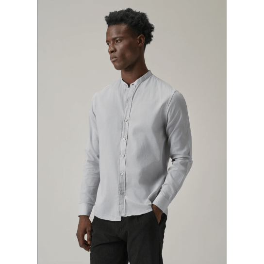 Light Grey Plain Cotton Shirt
