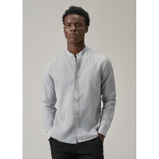 Light Grey Plain Cotton Shirt