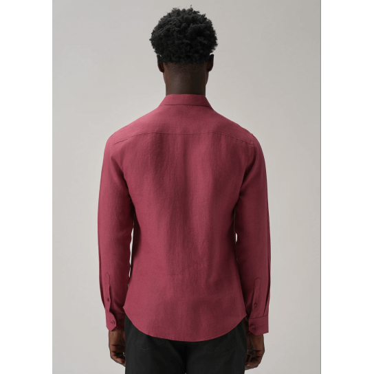 Rouge Pink Double Pocket 100% Pure Irish Linen Shirt Rouge Pink Double Pocket 100% Pure Irish Linen Shirt