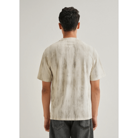 Cream Printed Oversized T-shirt Cream Printed Oversized T-shirt