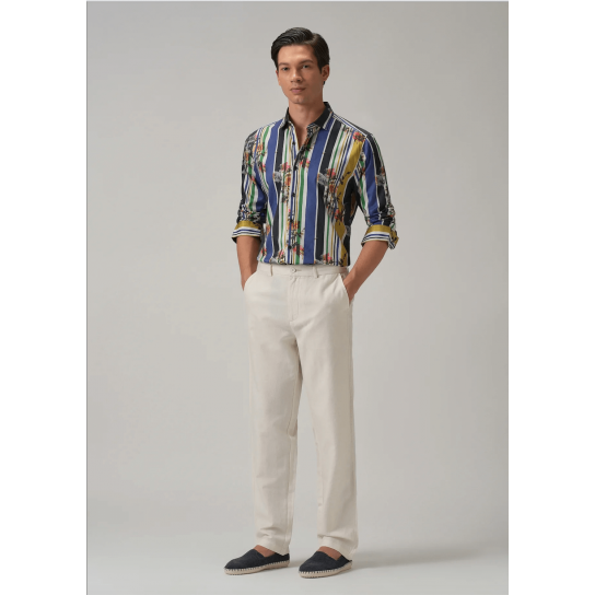 Blossom Full Sleeve Striped Printed Shirt Blossom Full Sleeve Striped Printed Shirt