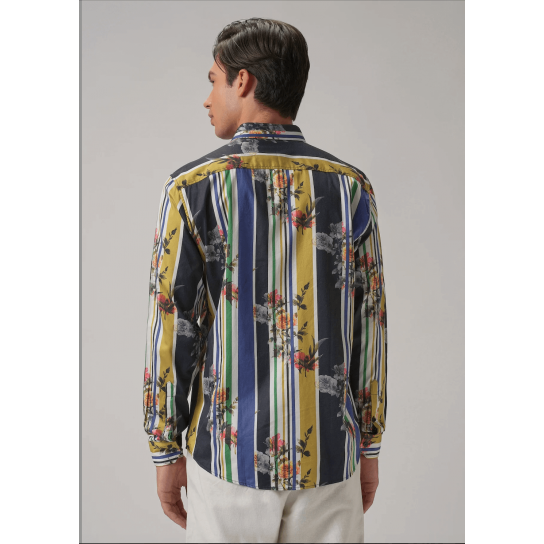 Blossom Full Sleeve Striped Printed Shirt Blossom Full Sleeve Striped Printed Shirt