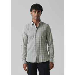Light Green Cotton Check Shirt