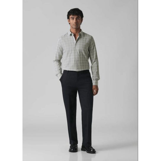 Light Green Cotton Check Shirt Light Green Cotton Check Shirt