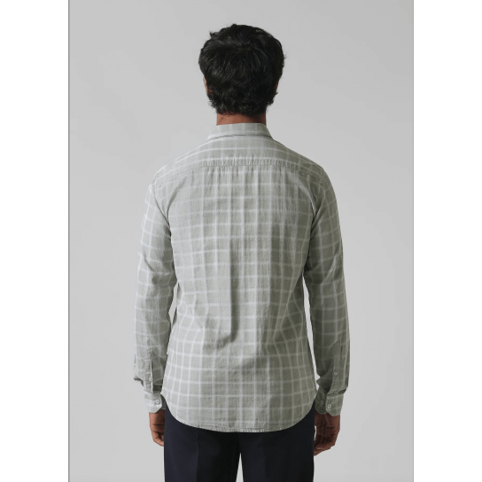 Light Green Cotton Check Shirt Light Green Cotton Check Shirt